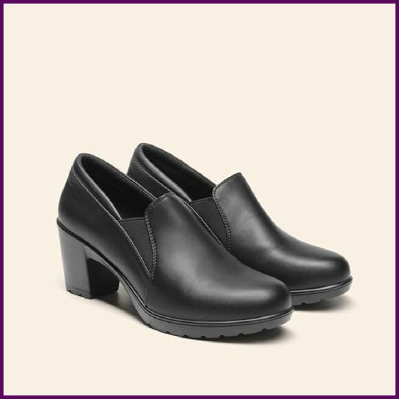 Low Chunky Block Heel Pumps Slip-On Loafers Dress Work Shoes - Picture 5 of 8